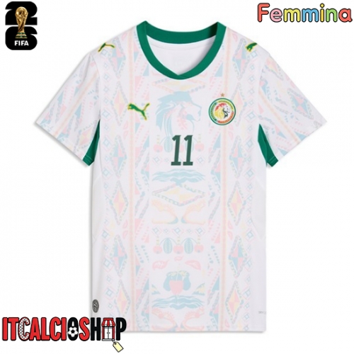 Senegal Nicolas Jackson #11 Prima Maglia Femmina Mondiali 2026 Manica Corta